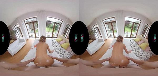  VRHUSH Petite blonde Tina Kay ass fucked in virtual reality